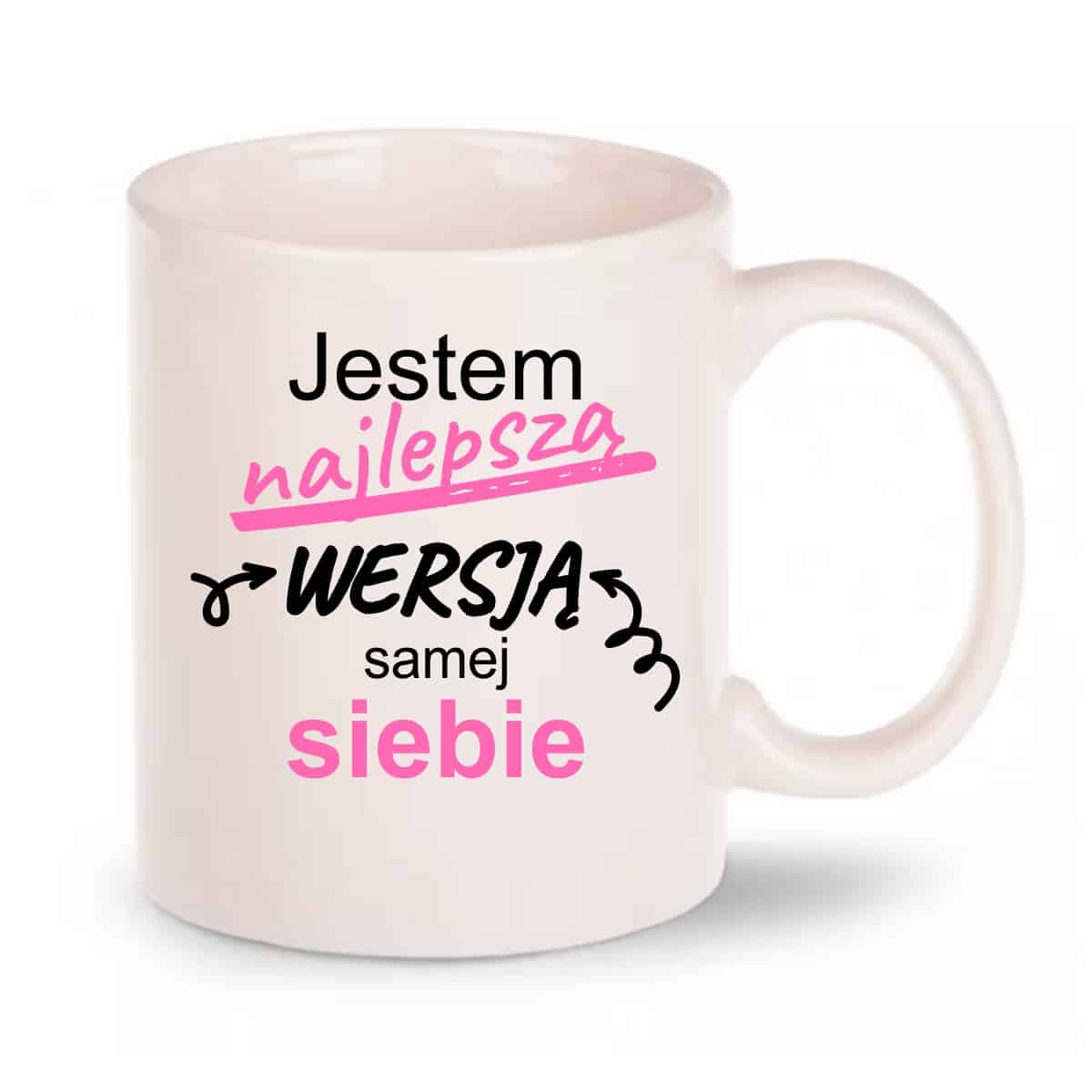 Zestaw motywacyjny z kubkiem dla niej - Najlepsza wersja siebie (różne warianty)