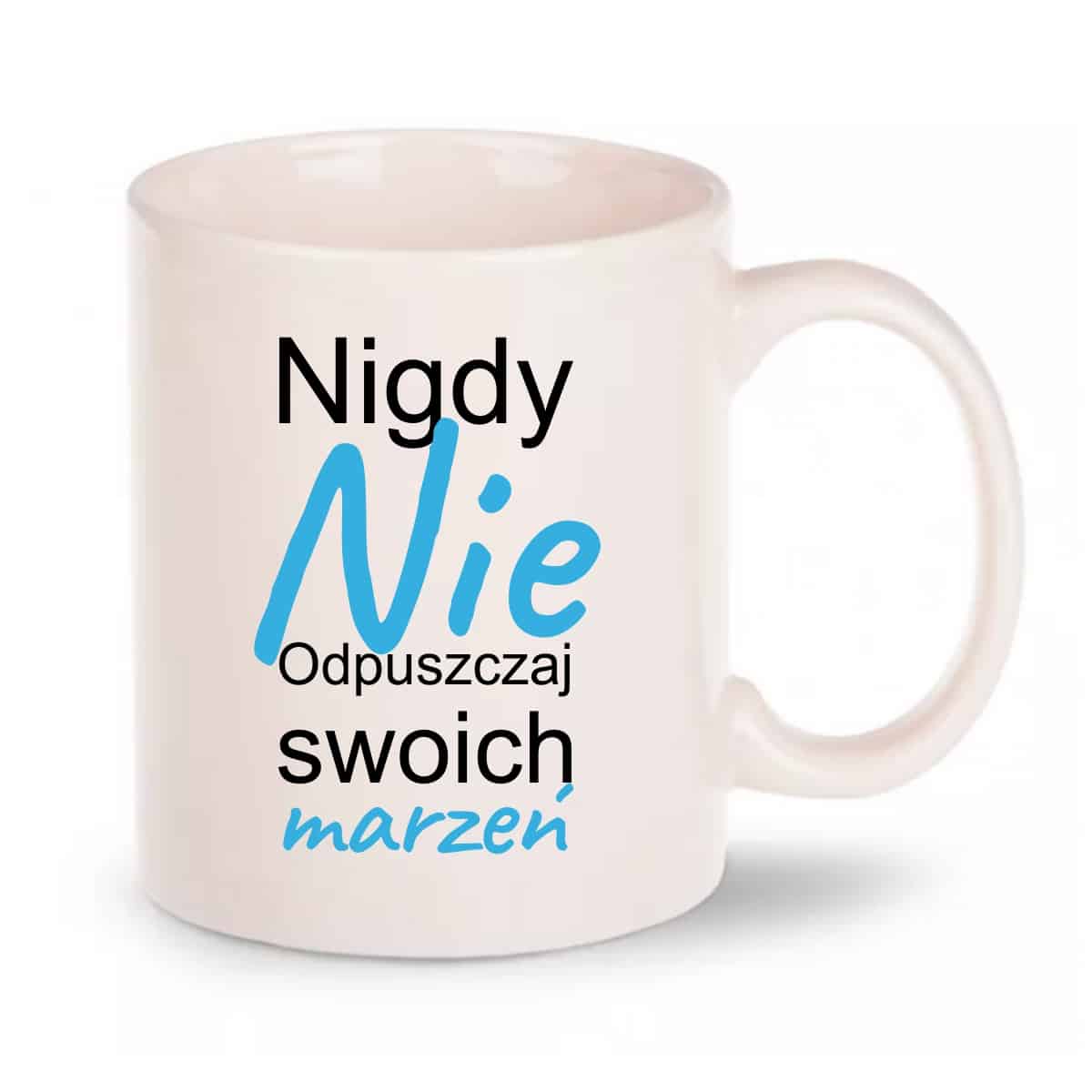 Zestaw motywacyjny z kubkiem dla niego - Nie odpuszczaj marzeń (różne warianty)